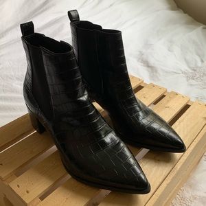 Nine West Crocodile Leather Boots